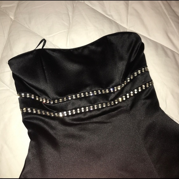 NWT Jessica McClintock Strapless Black Dress size 2 - Picture 2 of 5